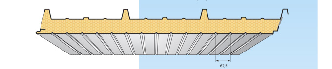 Střešní izolační panel PUR / PIR R02