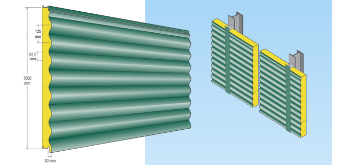 Stěnový izolační panel PUR / PIR W06