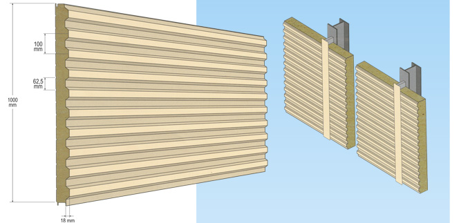 Stěnový izolační panel MINERAL W07