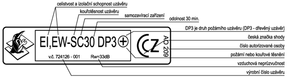 štítek protipožádní dveře